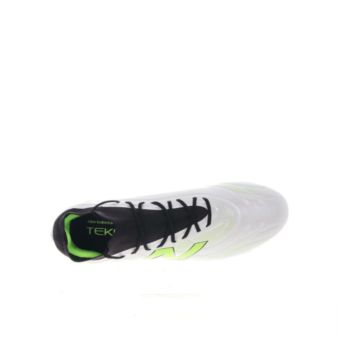 New Balance Mens Tekela Firm Ground Football Boots – White/Green – view 3