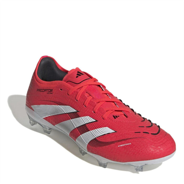 adidas Predator Firm Ground Football Boots – Red/White – view 3