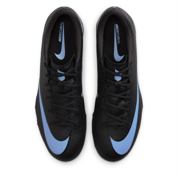Nike Mens Zoom Mercurial Vapor 16 Turf Football Boots – Black/Blue – view 6