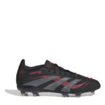 adidas Predator Junior Firm Ground Football Boots – Black/Grey – view 7