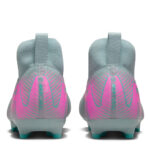 Nike Zoom Mercurial Superfly 10 Junior Firm Ground Football Boots – Grey/Pink – view 5