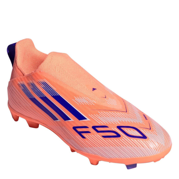 adidas F50 Junior Multi-Ground Football Boots – Orange/Blue - Image 3