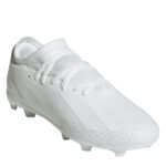 adidas X Crazyfast Junior Firm Ground Football Boots – White/White – view 3