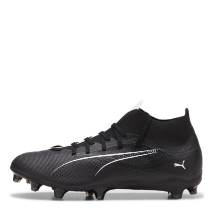 Puma Mens Ultra Firm Ground Football Boots – Black/White – view 2