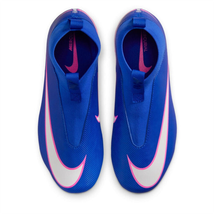 Nike Zoom Mercurial Superfly 10 Junior Firm Ground Football Boots – Blue/Wht/Pink - Image 6