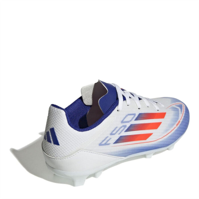adidas F50 Junior Firm Ground Football Boots – White/Red/Blue – view 4
