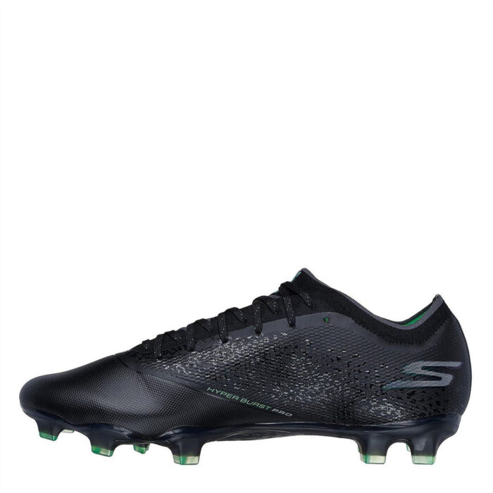 Skechers Razor Firm Ground Football Boots – Black/Silver - Image 2