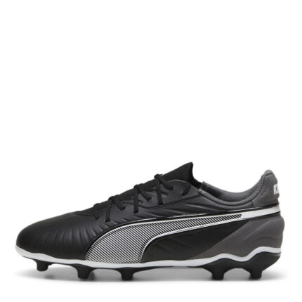 Puma King Junior Firm Ground Football Boots – Black/White – view 2