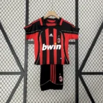 AC Milan 2006/07 Home Kids Retro Jersey And Shorts