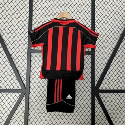 AC Milan 2006/07 Home Kids Retro Jersey And Shorts