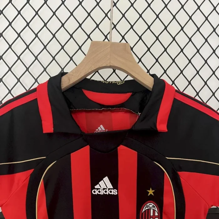 AC Milan 2006/07 Home Kids Retro Jersey And Shorts