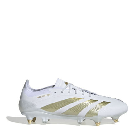 adidas Predator 24 Soft Ground Football Boots – White/Gold/Wht