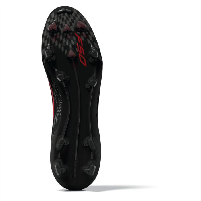adidas F50 Firm Ground Football Boots – Black/Red – view 3