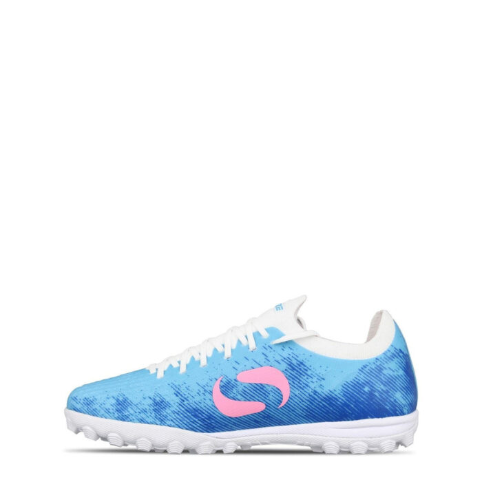 Sondico Blaze Junior Turf Football Boots – Blue/Pink/White – view 2