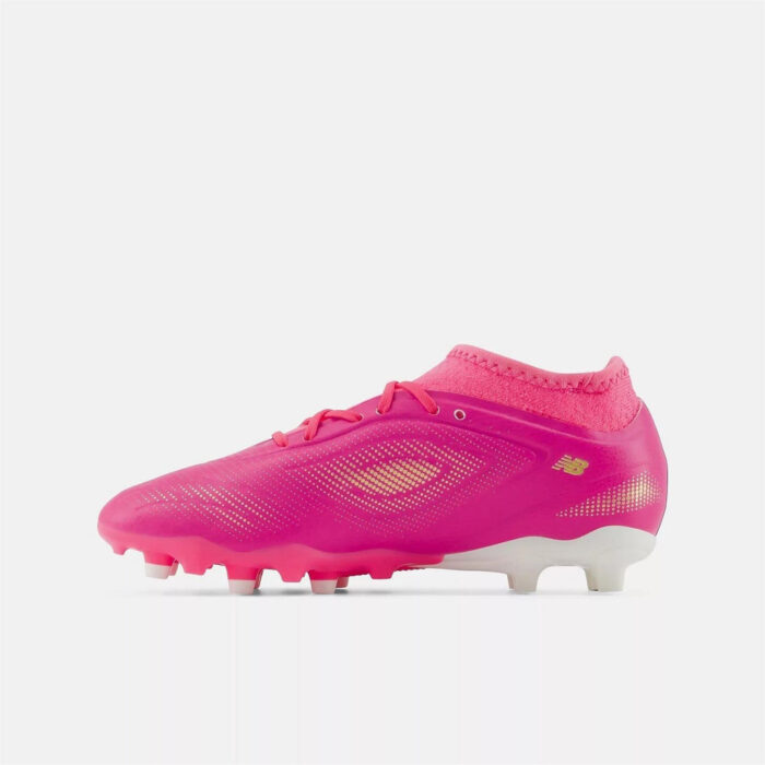 New Balance Junior Firm Ground Football Boots – Pink/White – view 4
