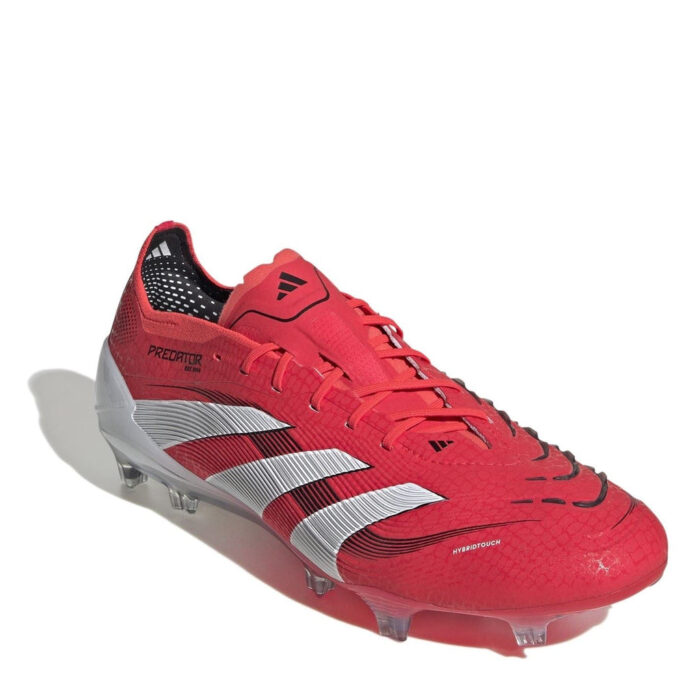 adidas Predator Firm Ground Football Boots – Red/White – view 3