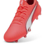 Puma King Junior Firm Ground Football Boots – Glowing Red - Image 6