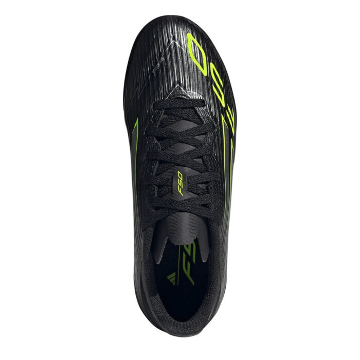 adidas F50 Messi Junior Turf Football Boots – Black/Lemon – view 5