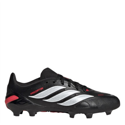 adidas Predator Junior Firm Ground Football Boots – Black/Red
