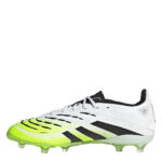 adidas Predator Junior Firm Ground Football Boots – White/Blk/Lemon – view 2