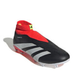 adidas Predator 24 Firm Ground Football Boots – Black/White/Red – view 3