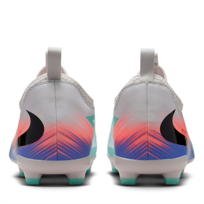 Nike Phantom 6 Junior Firm Ground Football Boots – Green/Orange – view 5