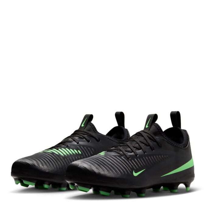 Nike Phantom 6 Junior Firm Ground Football Boots – Black/Green – view 4