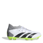 adidas Predator Accuracy.3 Junior Firm Ground Football Boots – Wht/Blk/Lemon