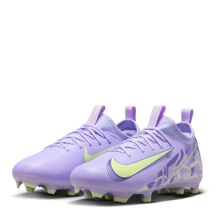 Nike Zoom Mercurial Vapor 16 Junior Firm Ground Football Boots – Purple/Volt – view 4