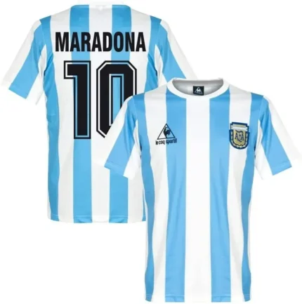 Argentina 1986 Maradona Home Retro Jersey