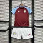 Aston Villa 2024/25 Home Kids Kit