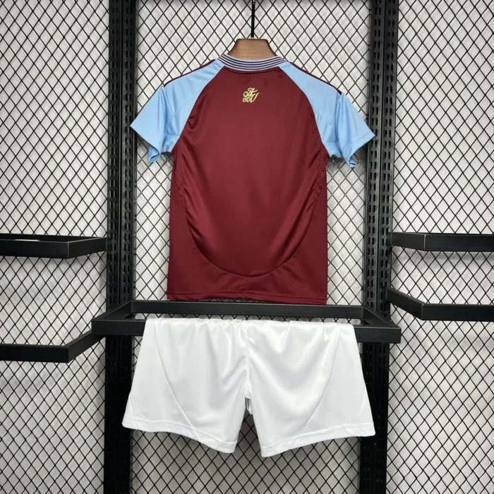 Aston Villa 2024/25 Home Kids Kit