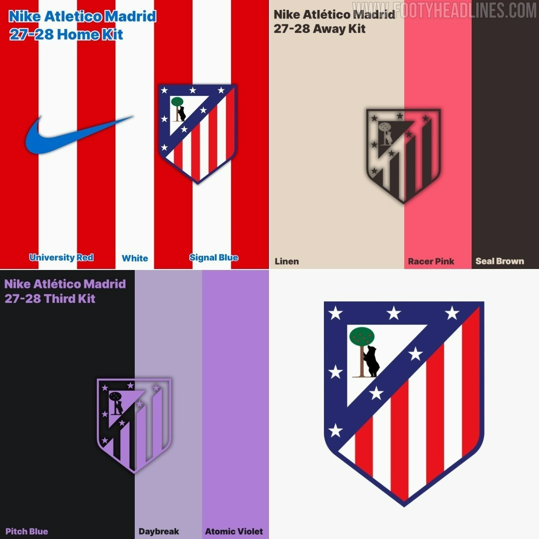 Atletico Madrid 27-28 home and third kits leaked image