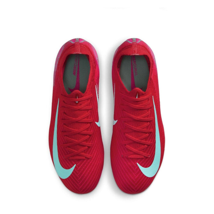 Nike Mercurial Vapor 16 Junior Firm Ground Football Boots – Red/Green – view 5