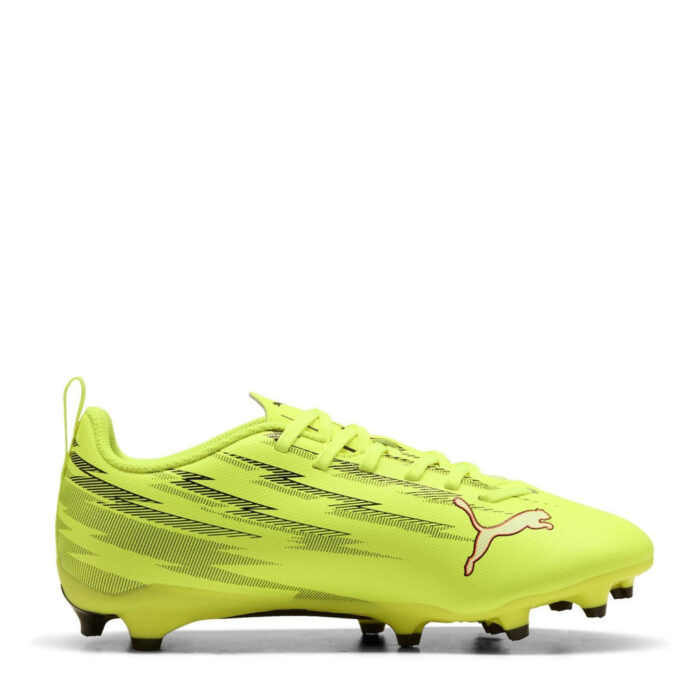 Puma Ultra Junior Firm Ground Football Boots – Yellow/Black – view 4