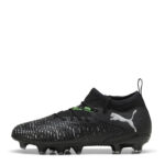 Puma Future 8 Junior Firm Ground Football Boots – Black/Green – view 8