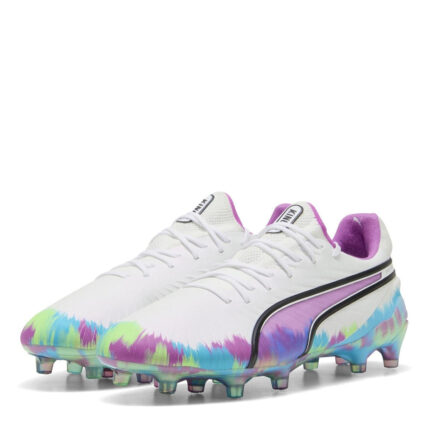 Puma Womens King Firm Ground Football Boots – White/Purple