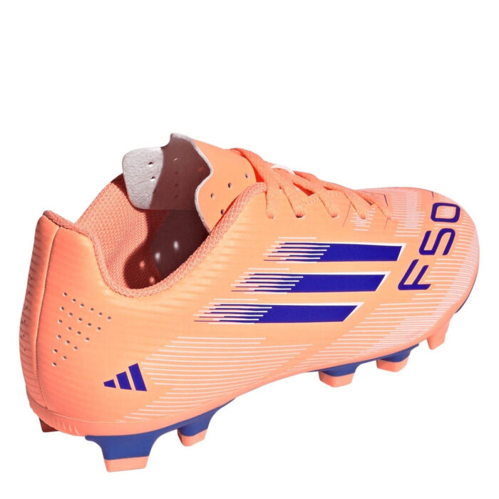 adidas F50 Messi Junior Firm Ground Football Boots – Orange/Blue – view 4