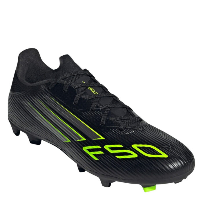 adidas F50 Firm Ground Football Boots – Black/Lemon - Image 3