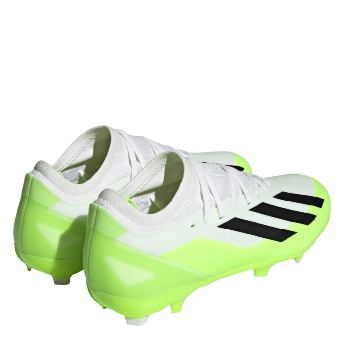 adidas X Crazyfast Firm Ground Football Boots – Wht/Blk/Lemon – view 4