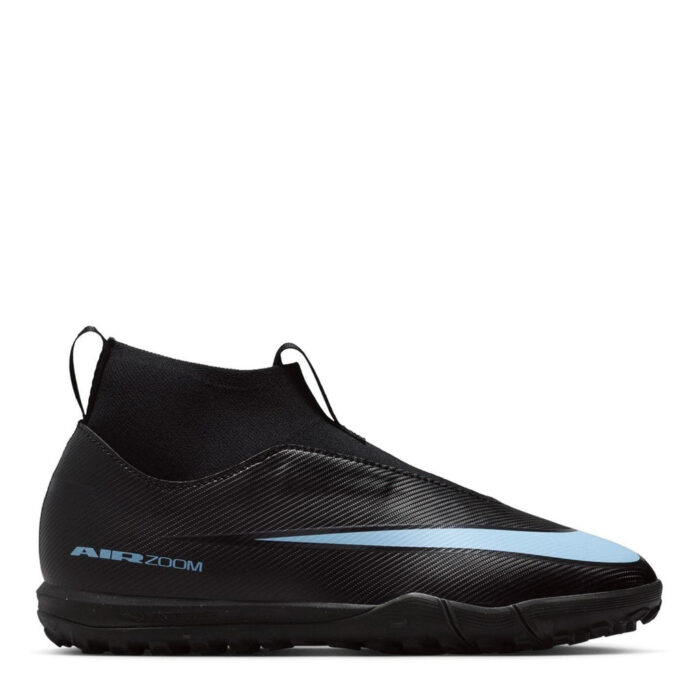 Nike Zoom Mercurial Superfly 10 Junior Turf Football Boots – Black/Blue – view 7