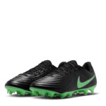 Nike Firm Ground Football Boots – Black/Green – view 4