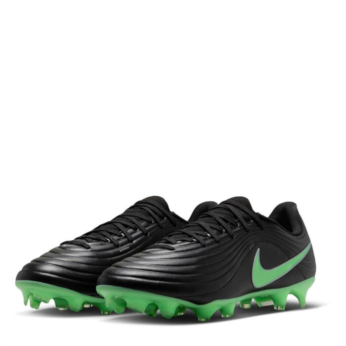 Nike Firm Ground Football Boots – Black/Green – view 4