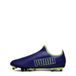 Puma Finesse Laceless Junior Firm Ground Football Boots – Purple/Green – view 2