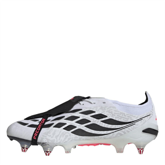 adidas Predator Soft Ground Football Boots – White/Coral – view 2