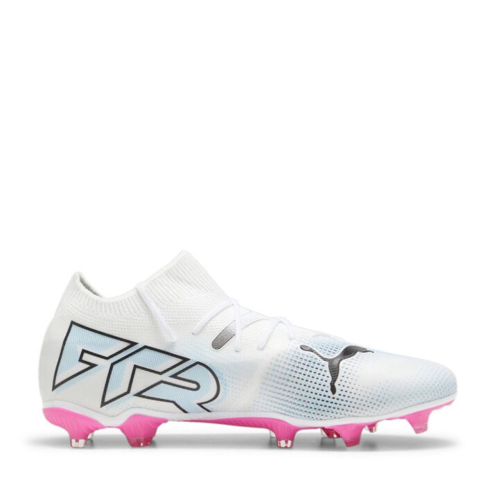 Puma Future 7 Firm Ground Football Boots – White/Blk/Pink – view 4