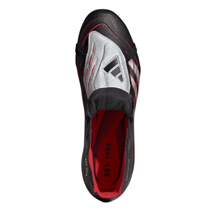 adidas Predator Firm Ground Football Boots – Black/Red – view 3