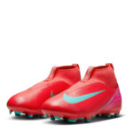 Nike Zoom Mercurial Superfly 10 Junior Firm Ground Football Boots – Red/Green – view 4