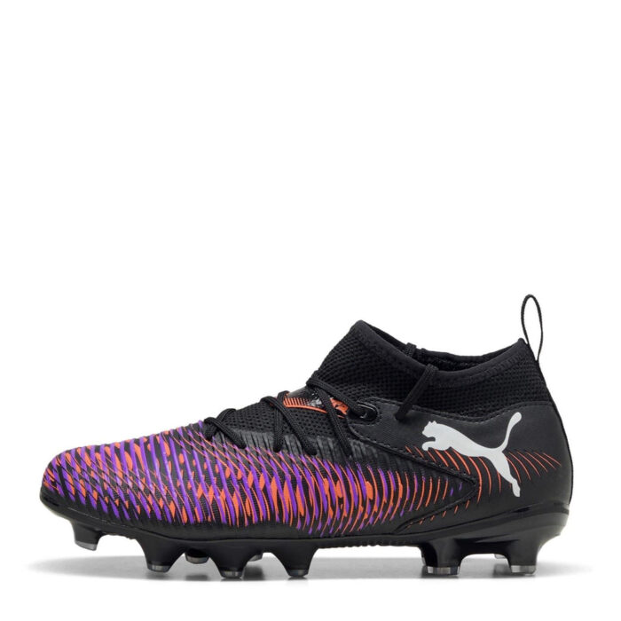 Puma Future 8 Junior Firm Ground Football Boots – Black/Purple – view 2