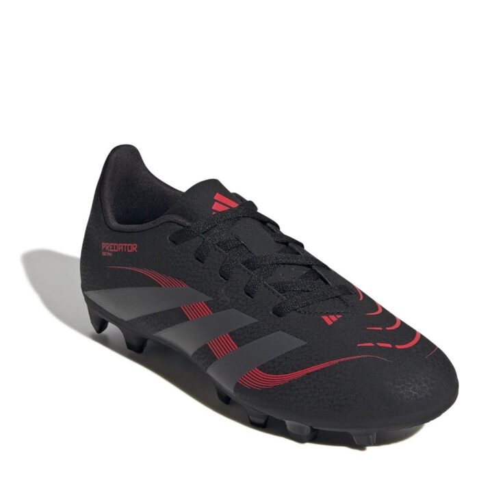 adidas Predator Junior Firm Ground Football Boots – Black/Grey – view 3
